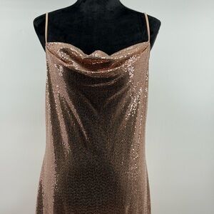 Bebe Metallic Sequin Top